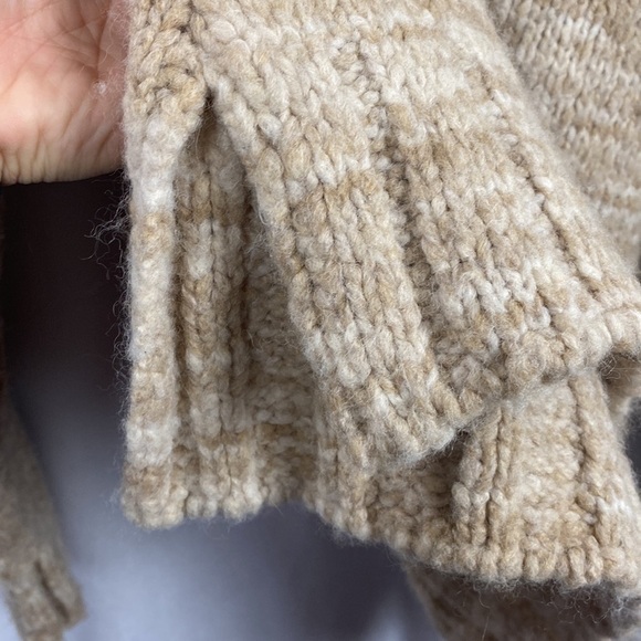 MUS & BOMBON Mahogany Wool Sweater Beige Turtleneck - Size Large - Picture 8 of 12